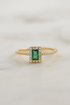 Emerald  & CZ Ring